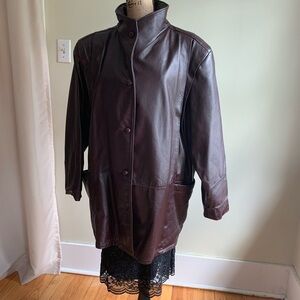Vintage Reed Sportswear brown leather jacket L
